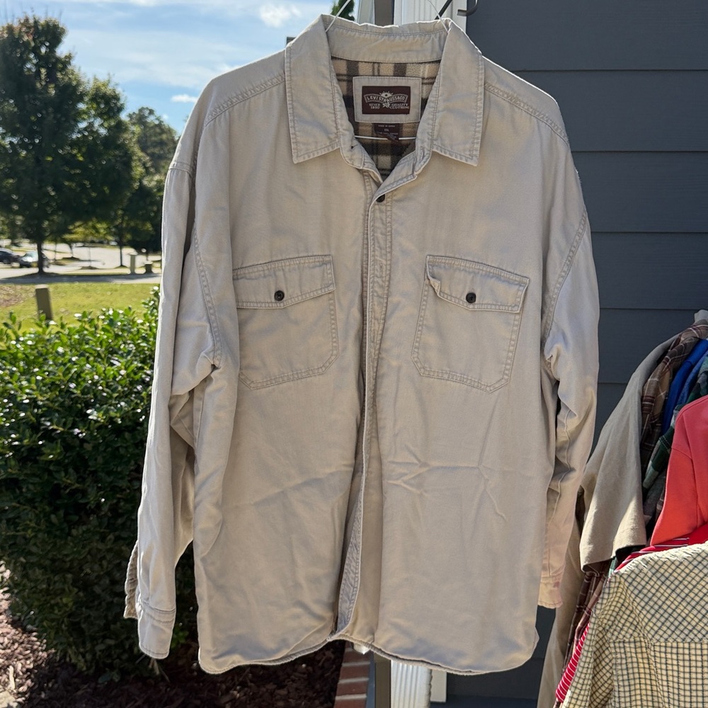 Levi's Vintage Beige Plaid Collar Jacket